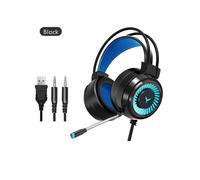 casque de Gaming filaire avec lumière Led, avec Microphone, pour ordinateur portable, PS4, Xbox One, basse, stéréo