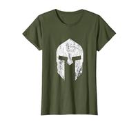 Casque de Gladiateur Spartaner Warrior Spartacus Sparta T-Shirt, Femme, Olive, M
