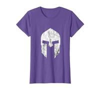 Casque de Gladiateur Spartaner Warrior Spartacus Sparta T-Shirt, Femme, Violet Chiné, M