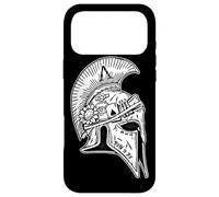 Casque de Guerrier d'Achille Spartan Mythologie Grecque Blackwork Coque pour iPhone 17 Pro Max