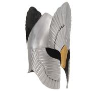 Casque de Guerrier Grec Réplique pour GN Acier Argenté Armure Cosplay vidaXL