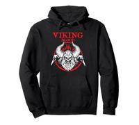 Casque de Guerrier Nordique Viking Blood Skull Art Graphique Sweat à Capuche