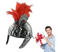 Casque De Guerrier Romain - Casque Grec, Plume Rouge, Casqe De Garde Latérale Fiable, Armure De Gladiateur Médiéval | Casqu De Chevalier Samouraï Rétro, Accessoire De Costume Pour Adultes, Bataille