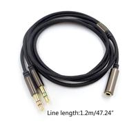 Casque de jeu 2 en 1 universel, 3.5mm, câble d'extension Audio, pour HyperX Cloud II/Alpha-/Cloud Flight/Core