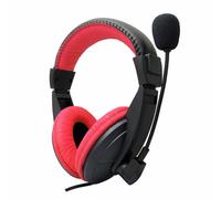 Casque de jeu 3,5 mm Casque Gamer Casque de jeu stéréo basse profonde avec micro pour ordinateur PC XBOX PS4, rouge