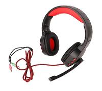 Casque de Jeu à Réduction de Bruit sur L'oreille avec Micro, Bandeau Réglable, Compatible avec PC Portable
