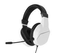 Casque de Jeu Antibruit avec Coussin en Mousse à Mémoire de Forme, Casque Filaire USB A pour PC, éclairage RGB pour Le Travail à Distance (White)