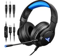 Casque De Jeu Avec Microphone Et Lumière Led, Entrée 3.5 Mm (Pour Pc, Ps4, Xbox One, Nintendo Switch Et Plus)