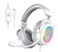 Casque de Jeu FIFINE RGB Surround 7.1, Son 3-EQ/MIC, Contrôle en Ligne pour PC, PS4/PS5 ¿ Blanc