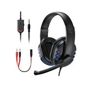 Casque de jeu filaire 3,5 mm avec microphone pour PS4, PS5 et Xbox One, noir