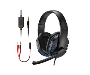 Casque de jeu filaire 3,5 mm avec microphone pour PS4, PS5 et Xbox One, noir
