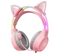 Casque de Jeu Filaire ONIKUMA X15 Pro - Oreilles de Chat Roses