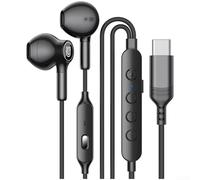 Casque de jeu filaire pour prise jack de type C 3,5 mm, puce numérique, basses profondes, pour iPhone, ordinateur portable Android, blanc (C)