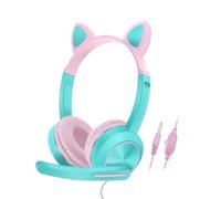 Casque de jeu filaire pour Smartphone, confortable, voyage, oreille de chat, avec Microphone, pour la maison, 3.5mm, cadeau d'appel, ordinateur portable, universel, mode