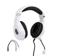 Casque de Jeu Filaire RVB 3,5 Mm avec Pliable pour Une Communication Claire en Streaming et sur PC de Jeu (White)