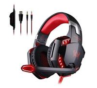 Casque de jeu G2000 3.5mm Stéréo LED Éclairage Over-Ear Headphone Headband Headband avec micro pour PC Jeu sur ordinateur avec suppression du bruit et contrôle du volume