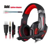 Casque de jeu Gamer Casque stéréo avec microphone Mic Jeu LED pour ordinateur PC PS4 KOTION CHAQUE G2000 G1000 G4000 G9000 G2600-Casque et câble