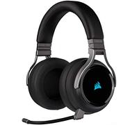 Casque de jeu haute fidélité sans fil Corsair Virtuoso RGB (son surround 7.1, microphone omnidirectionnel compatible PC et PS4) Carbon, Noir