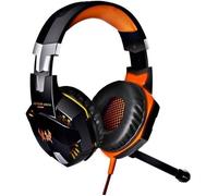 Casque de jeu Kotion EACH G2000 avec microphone et LED pour PC Gamer orange