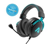 Casque de jeu LAMAX Heroes Defender1 : filaire, haut-parleurs 40 mm, BeatBass®, microphone amovible, faible latence, rétroéclairage, 3,5 mm