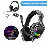 Casque de jeu lumineux LED, stéréo, pour PS4, Xbox One, PC, ordinateur, téléphone portable, Mayitr, 1 pièce