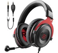 Casque de jeu multiplateforme, arceau réglable, oreillettes confortables, microphone antibruit, chat d'une clarté exceptionnelle pour PS5 et PC,