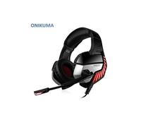 Casque de Jeu ONIKUMA K5 Pro Stéréo Gaming Headset avec Mic et Lumière LED, pour Xbox One / PC / PS4, Rouge