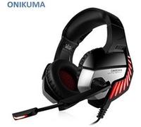 Casque de Jeu ONIKUMA K5 Pro Stéréo Gaming Headset avec Mic et Lumière LED, pour Xbox One / PC / PS4, Rouge Rouge G