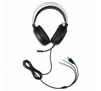 Casque de jeu Pilotes de 50 mm Réduction du bruit RVB Casque de jeu 3,5 mm monté sur la tête avec micro, 3,5 mm + USB