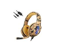 Casque de jeu pour ps4, pc, manette xbox one, casque antibruit sur l'oreille avec micro(jaune)