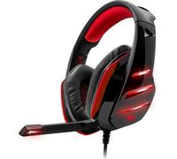 Casque de jeu pour PS4 Xbox One, Beexcellent Stereo Noise Reduction 3,5 mm Casque de jeu professionnel avec microphone pour PC portable Tablet Mac Smartphone (rouge)