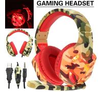 casque de jeu professionnel Camouflage, 3.5mm, écouteurs filaires, stéréo, basse réglable, pour PC, ordinateur, PS4