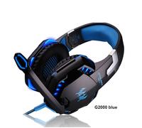 Casque de jeu professionnel G2000, oreillettes filaires, LED, stéréo basse, avec micro, pour PS4, PC portable, Gaming, 3.5mm