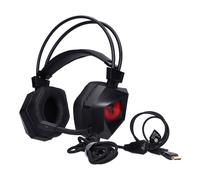 Casque de jeu sans fil avec éclairage RGB, son surround 3D et micro antibruit, coussinets d'oreille en mousse à mémoire de forme pour un confort