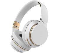 Casque de jeu sans fil Fg-07, l¿¿ger, confortable, mousse ¿¿ m¿¿moire de forme et coussinets d'oreille en similicuir de qualit¿¿ sup¿¿rieure, casque st¿¿r¿¿o, casque de jeu avec micro blanc