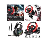 Casque de jeu - SPIRIT OF GAMER - Race Pro Wheel 1 - 7.1 Virtual Surround - Compatible Windows 11 - Rouge