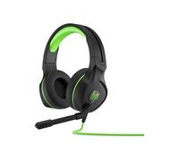 Casque de jeu Stereo HP Pavilion Gaming 400 Noir/vert Basses profondes aigus precis, coussinet doux similicuir, commandes intégrées au câble