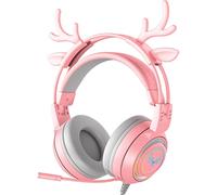 Casque de jeu stéréo pour PS4 PC Xbox One PS5 Manette Casque supra-auriculaire avec microphone et lumière LED antibruit Son surround