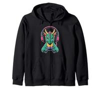 Casque de Jeu vidéo imprimé Dragon Chinois Mignon Dragon Sweat à Capuche