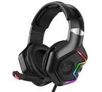 Casque de jeu virtuel 7.1, 3.5mm, écouteurs filaires, lumière RGB, antibruit, avec Microphone, pour ordinateur portable, PS4, Gamer