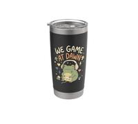 Casque de jeu We Game At Dawn Funny Frog Gobelet isotherme en acier inoxydable double paroi