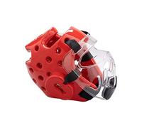 Casque de kickboxing réglable pour Taekwondo, Muay Thai, Karaté, Rouge, Taille S