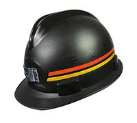 Casque de mineur ABS travail souterrain construction Anti-perforation Surface brossage Anti-statique Ignifugé Doublure en cuir et coton Phare LED Haute luminosité Longue durée vie Bonne stabilité Coup
