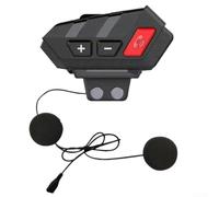 Casque de moto - 1 paire de mains sans fil étanches - Interphone pour VTT, UTV/côte à côte, certifié IP65, microphe antibruit, convient à la plupart des casques