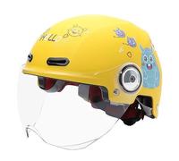 Casque de Moto, 3/4 Enfants Moto Demi-Casque Pare-Soleil Réverbère Cyclomoteur ATV for Garçon Fille 5-15 Âge A,46-55CM(C)