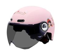 Casque de Moto, 3/4 Enfants Moto Demi-Casque Pare-Soleil Réverbère Cyclomoteur ATV for Garçon Fille 5-15 Âge A,46-55CM(I)