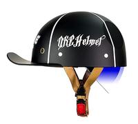 Casque de Moto Allemand Vintage, Casquette de Baseball, Demi-Casque, Casque de Moto à Visage Ouvert, Conforme à la Certification ECE, Demi-Casque pour Hommes et Femmes L,M