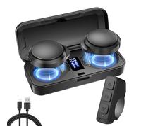Casque de moto Bluetooth avec boîtier de chargement pour moto, ski | Connexion sans fil TWS, Bluetooth 5.3, étui de charge et télécommande, réponse automatique des appels