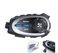 Casque de moto Bluetooth avec caméra, avec caméra 1080p, grand angle de 120°, BT5.3, étanchéité IPX6, interphone 500 m, partage de musique, compatible avec d'autres marques, système de communication