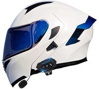 Casque De Moto Bluetooth, Casque Intégral De Moto Sowmobile, Casque Léger De Moto De Route Approuvé Dot/ece avec Perruque Arrière, C1, XXL=63-64cm